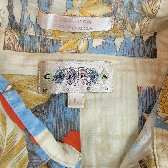 VTG Men’s L Aloha Hawaiian Camp Shirt, Short Sleeve, Pocket, Button Front - Picture 4 of 6